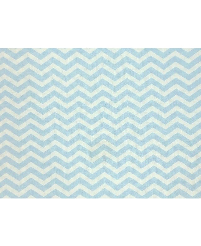Craft Collection Cotton Print, Chevron, Light Blue