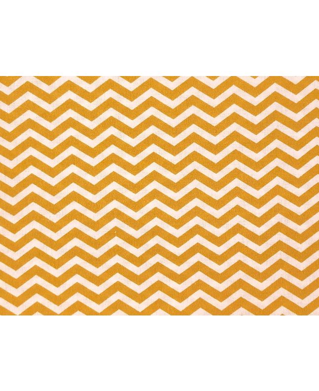 Craft Collection Cotton Print, Chevron, Mustard