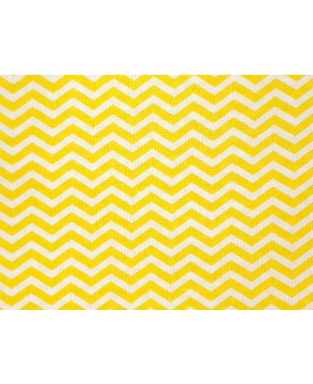 Craft Collection Cotton Print, Chevron, Yellow