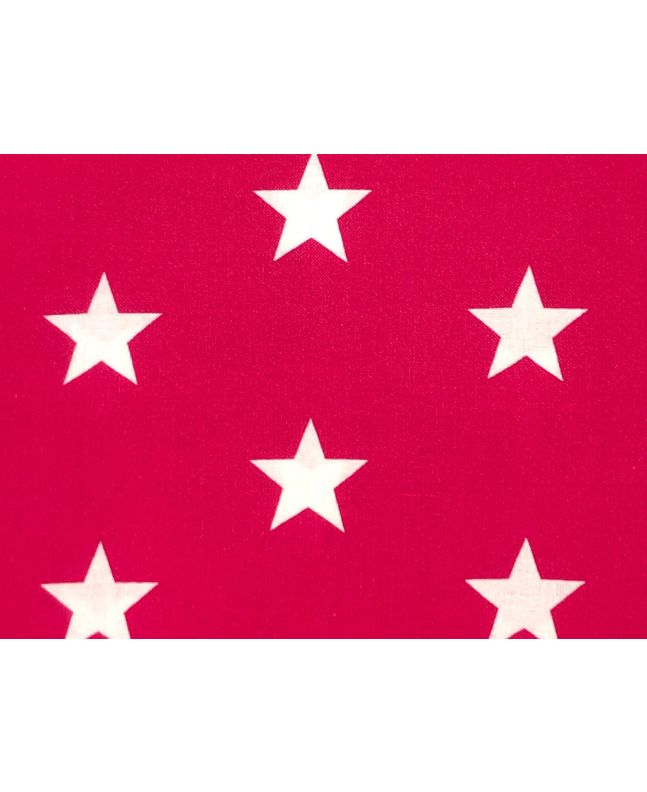 Craft Collection Cotton Print, Large Star, Cerise