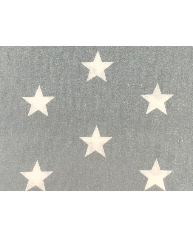 Craft Collection Cotton Print, Large Star, Dark Grey