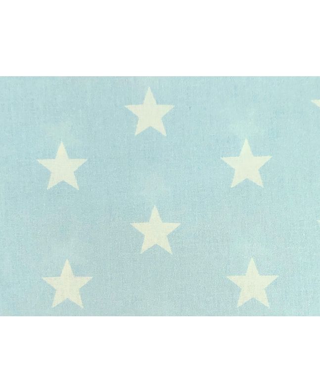 Craft Collection Cotton Print, Large Star, Light Blue