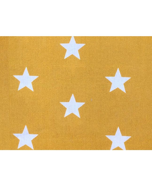 Craft Collection Cotton Print, Large Star, Mustard