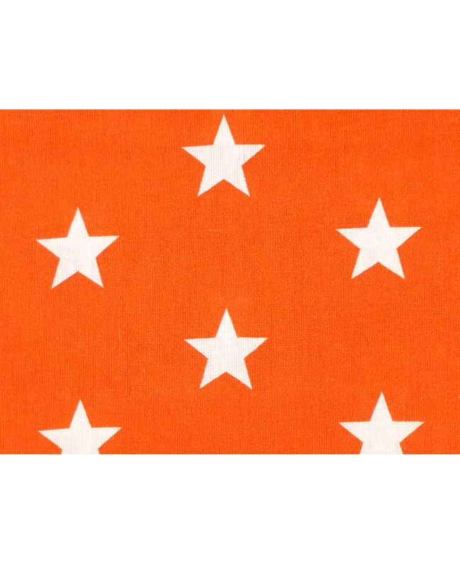Craft Collection Cotton Print, Large Star, Orange