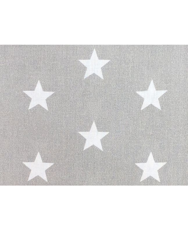 Craft Collection Cotton Print, Large Star, Silver