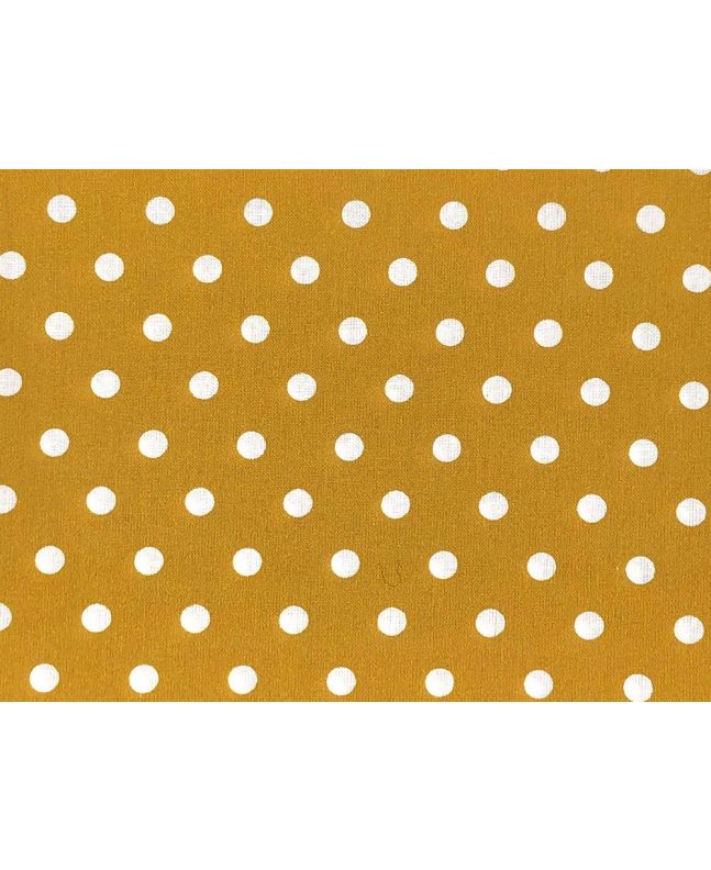 Craft Collection Cotton Print, Pea Spot, Mustard