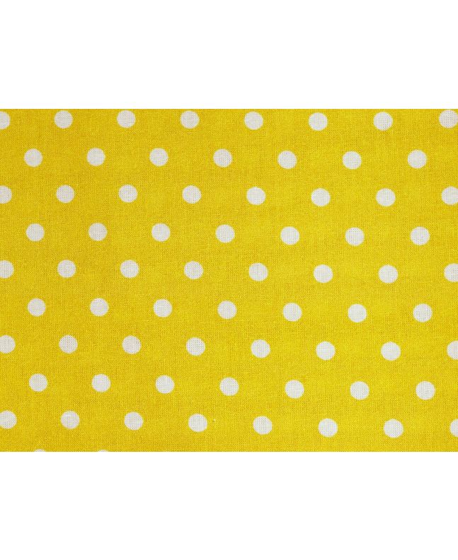Craft Collection Cotton Print, Pea Spot, Yellow