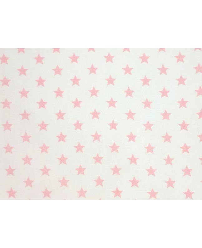 Craft Collection Cotton Print, Small Coloured Star, Candy Pink