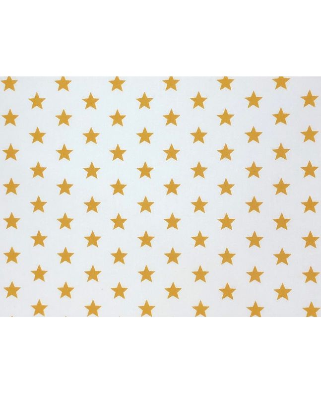 Craft Collection Cotton Print, Small Coloured Star, Mustard