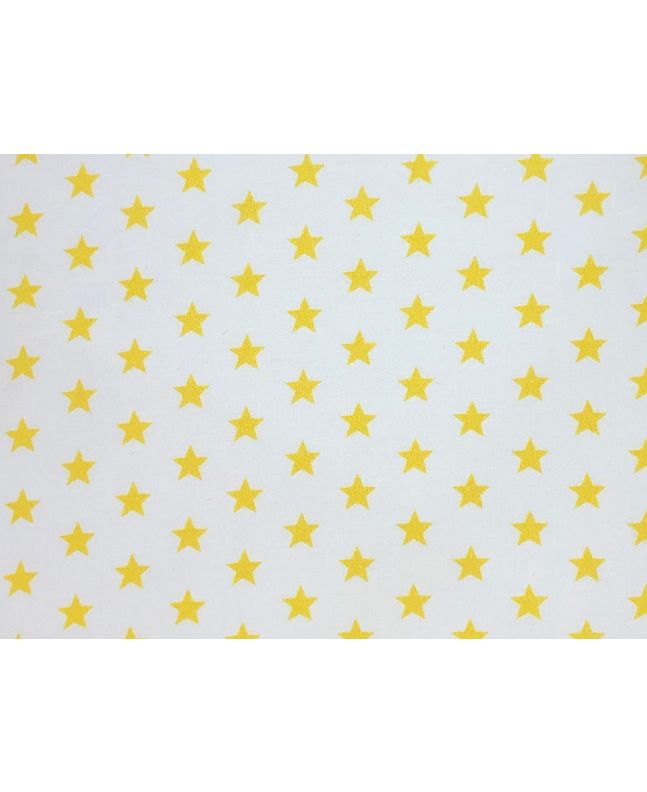 Craft Collection Cotton Print, Small Coloured Star, Yellow