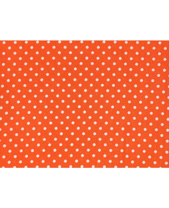 Craft Collection Cotton Print, Small Spot, Orange