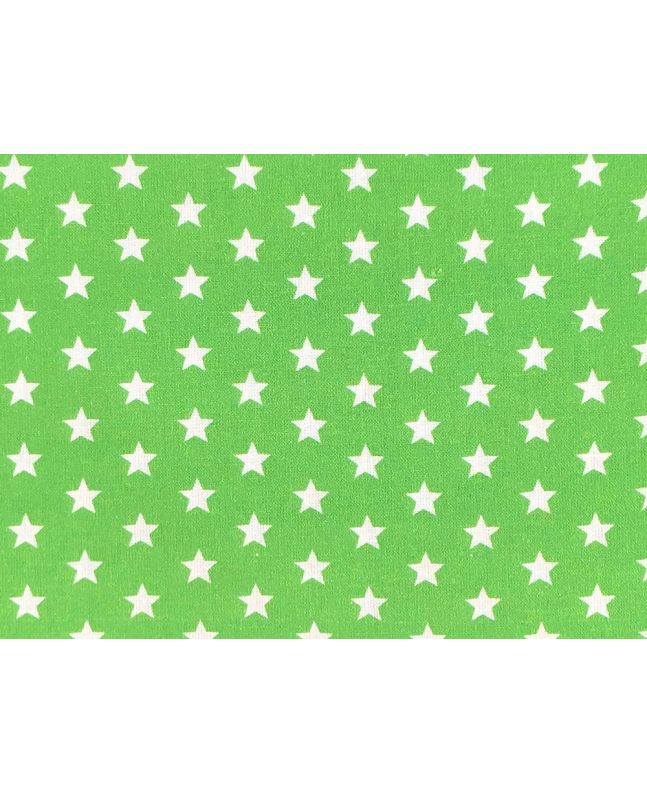 Craft Collection Cotton Print, Small White Star, Apple