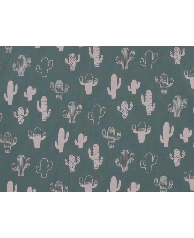 Crafty Cactus Cotton Poplin, Jade