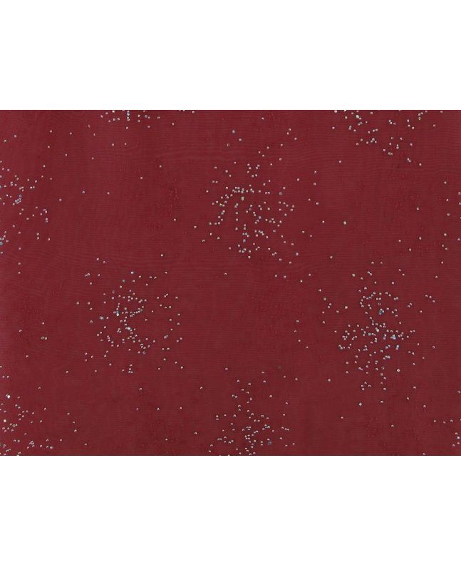 Crystal Starburst Organza, Red