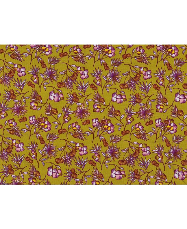 Dandy Floral Tencel Modal Jersey, Ochre
