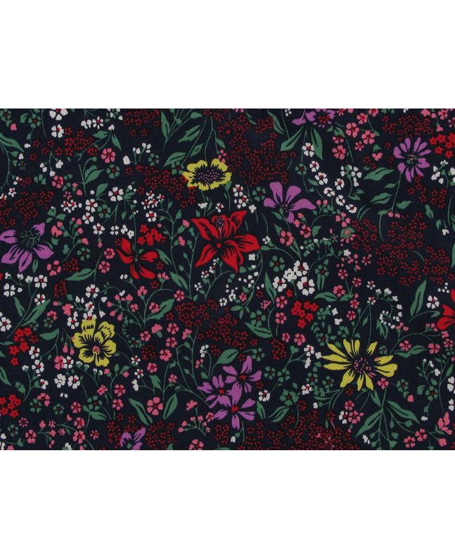 Dawn Garden Cotton Print, Navy