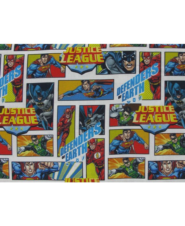 DC Comics Justice League Comic Book Cotton Print
