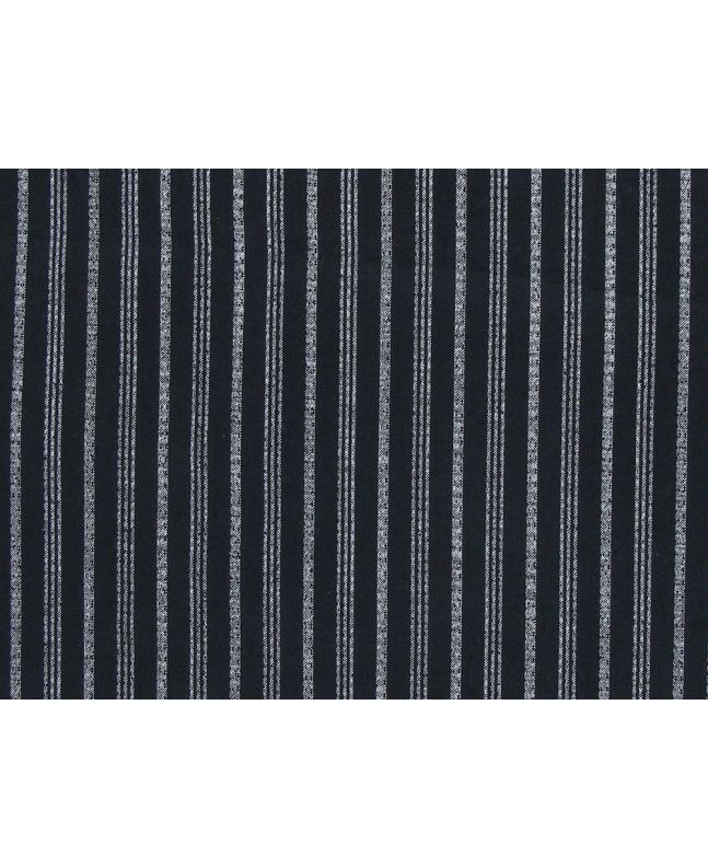 Deadstock Multi Stripe Cotton Rich Twill, Navy