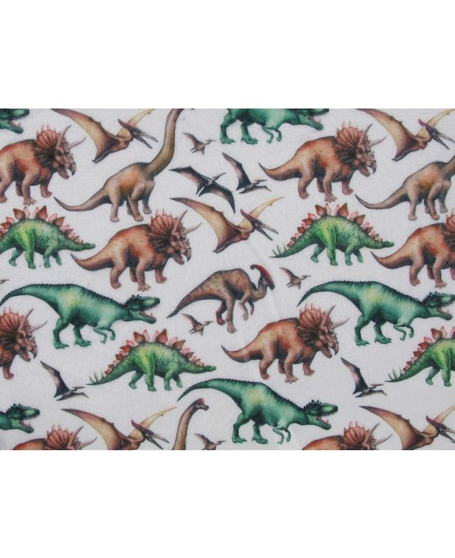 Digital Print Soft Huggle Fleece, Dinosaurs