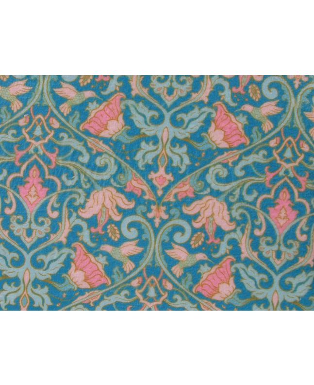 Digital Print Soft Huggle Fleece, Floral Hummingbird