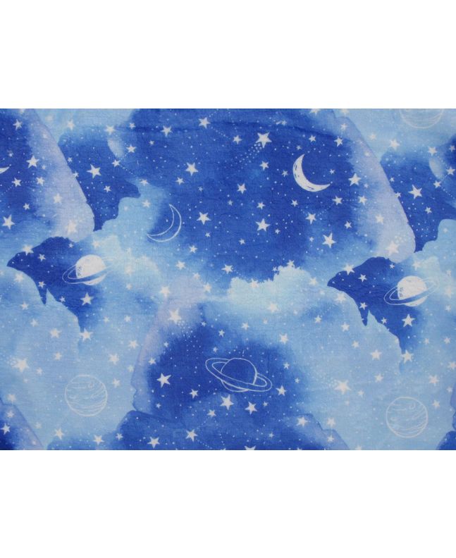 Digital Print Soft Huggle Fleece, Space Sky