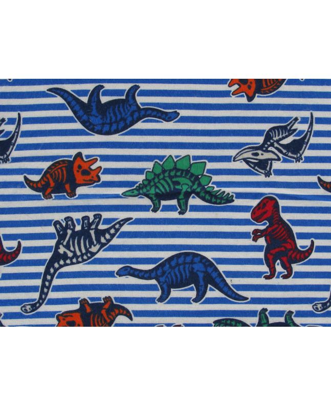Dinosaur Stripe Brushed Cotton Winceyette