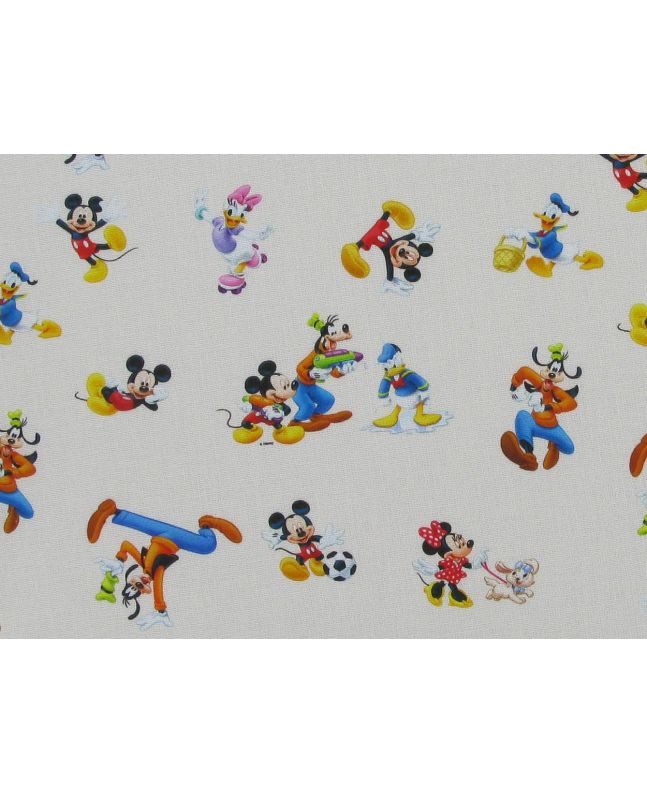 Disney Printed Cotton, Mickey and Friends Outdoors