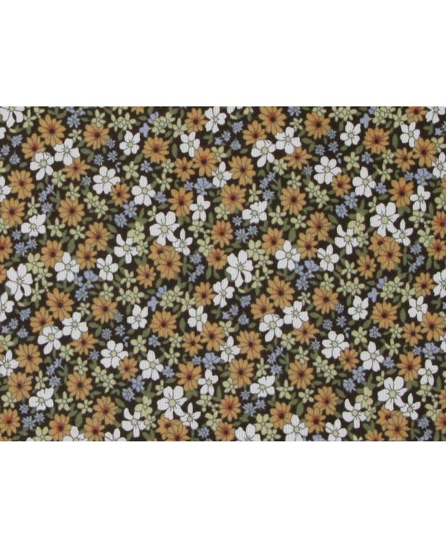 Ditsy Flower Field Printed Needlecord, Beige