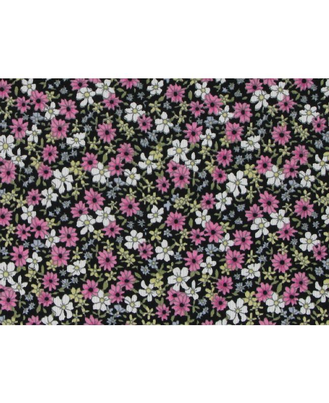 Ditsy Flower Field Printed Needlecord, Pink