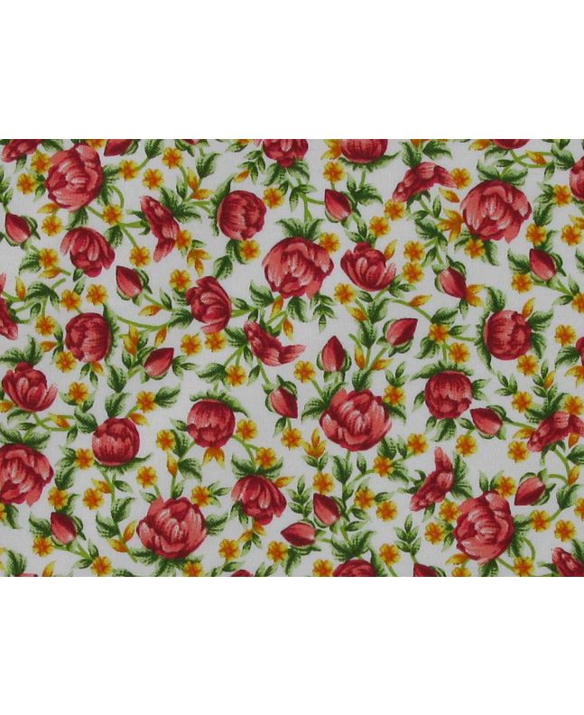 Ditsy Garden Cotton Poplin, Ivory