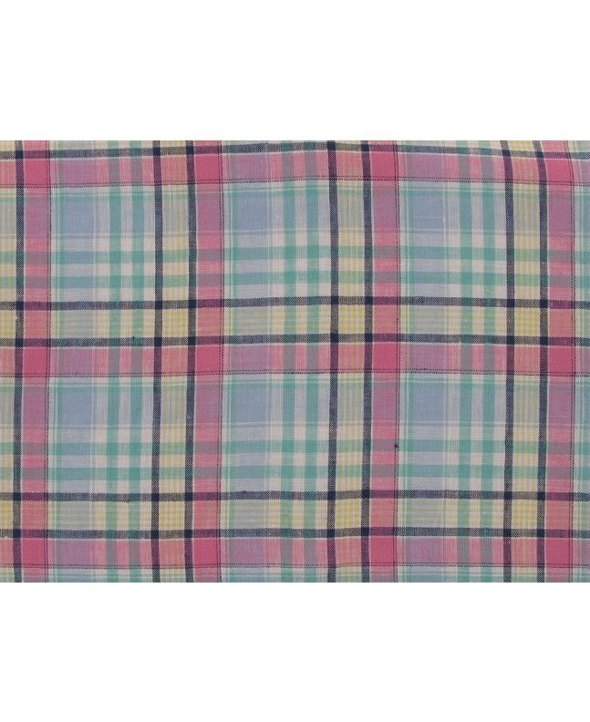 Downings Bright Check Irish Linen, Pink