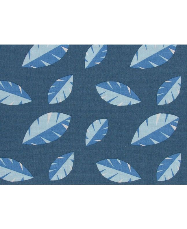Electric Safari Leaves Cotton Print, Blue