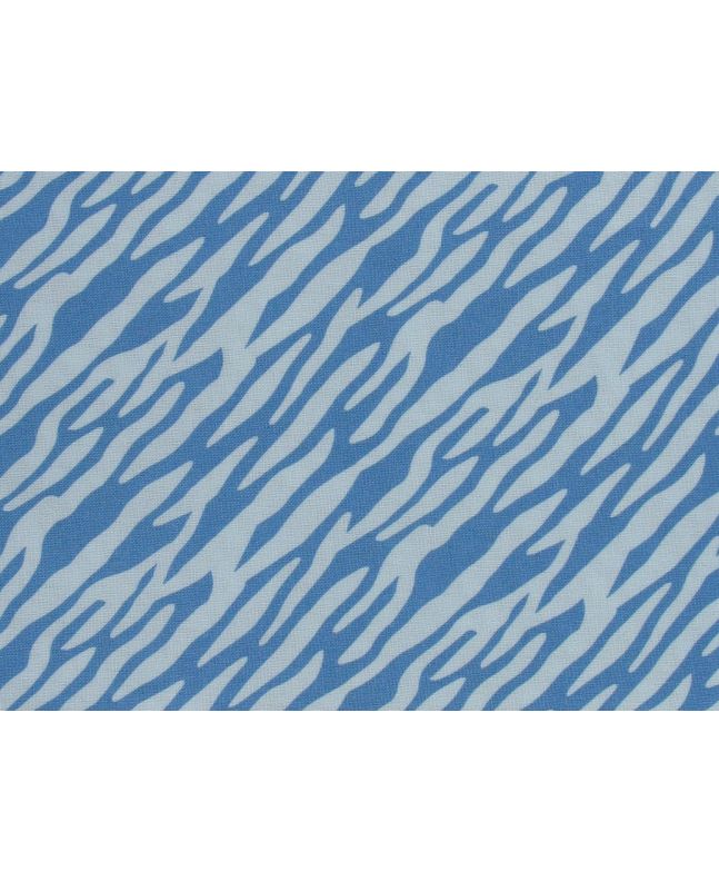 Electric Safari Zebra Cotton Print, Blue