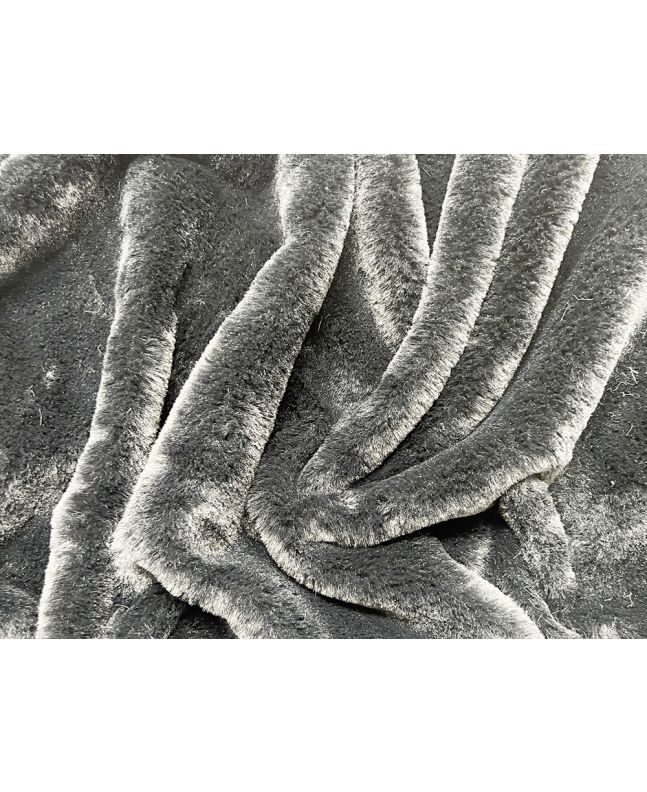 Emily Soft Plush Faux Fur, Black Frost