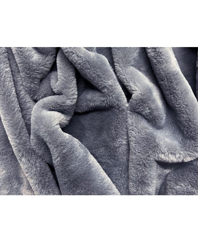 Emily Soft Plush Faux Fur, Donkey Grey