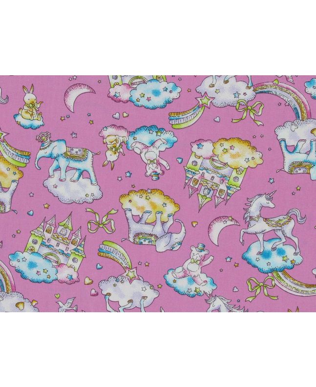 Fairytale Dreamland Cotton Poplin Print, Pink