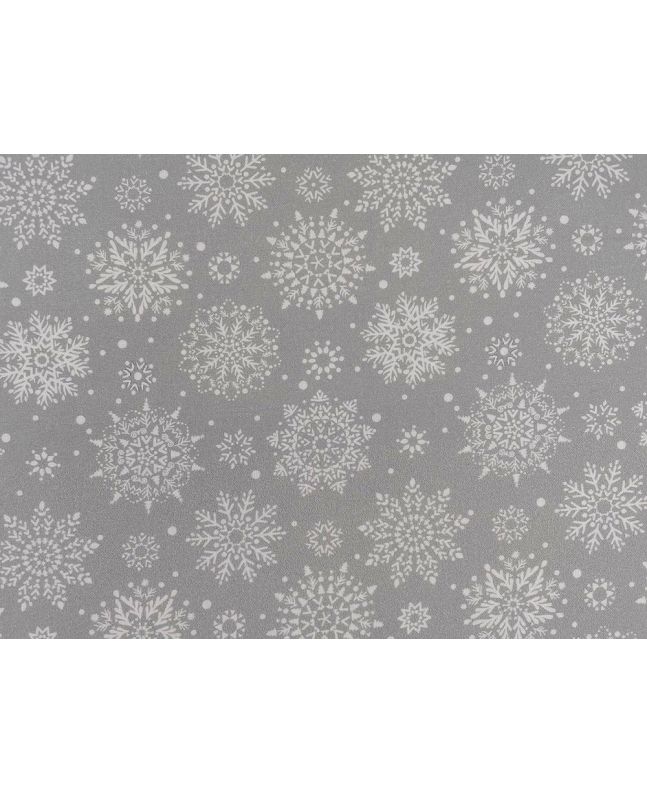 Fancy Winter Snowflake Cotton Print, Silver
