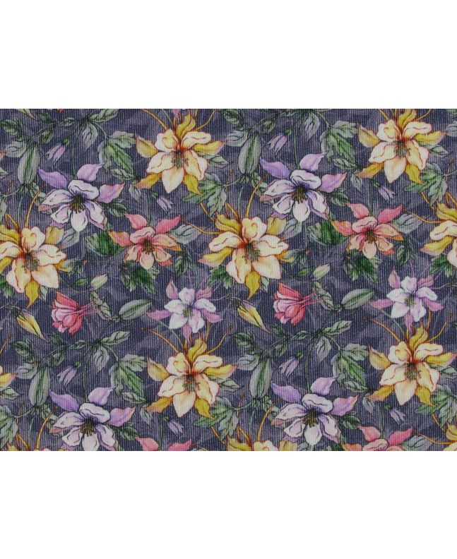 Fantasy Floral Printed Cotton Needlecord