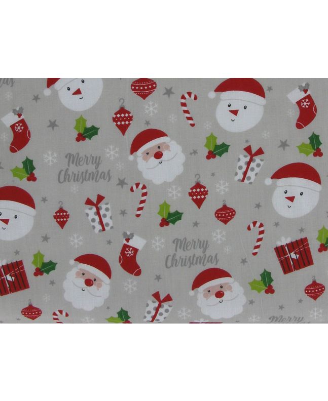 Father Christmas Wishes Polycotton Print