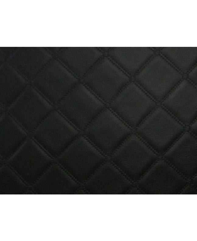 Fire Retardant Trellis Leatherette Faux Leather, Black