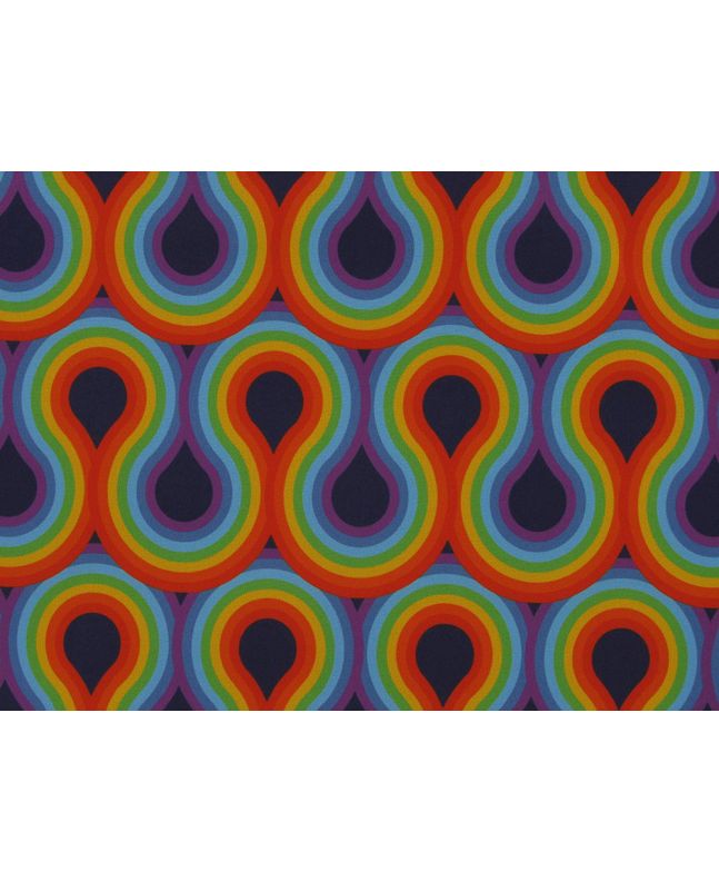 Fleece Backed Showerproof Soft Shell, Geometric Rainbow