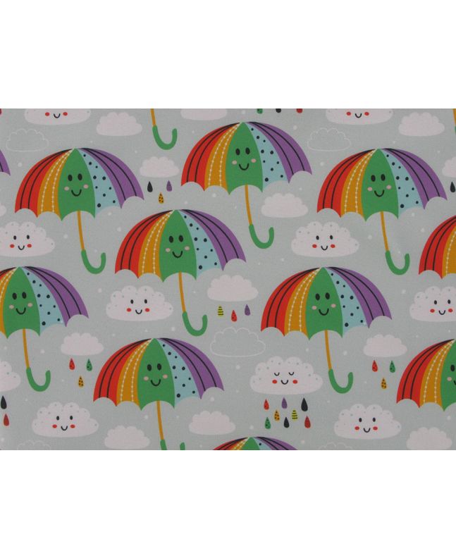 Fleece Backed Showerproof Soft Shell, Happy Umbrellas