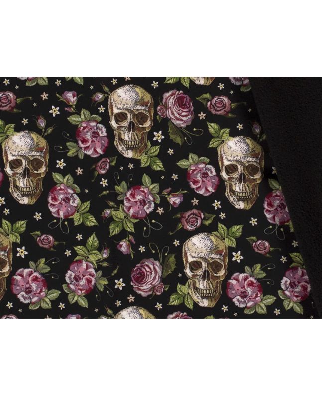 Fleece Backed Showerproof Soft Shell, Rose Skull