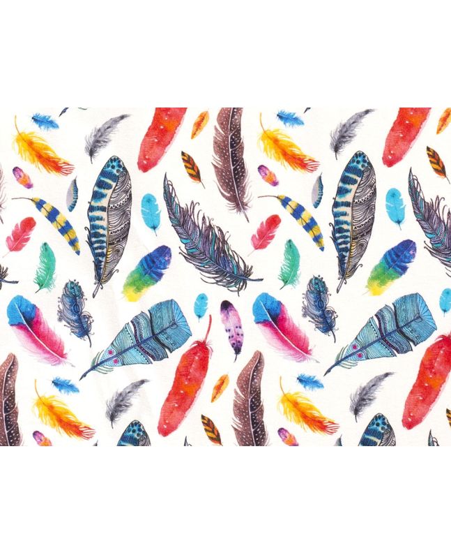 Floating Feathers Cotton Jersey