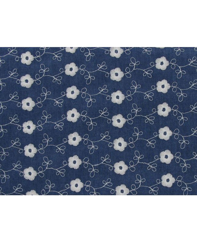 Flora Chain Embroidered Chambray