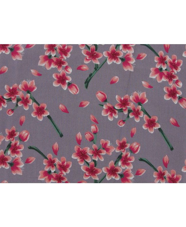 Flora Scatter Viscose Print, Mink