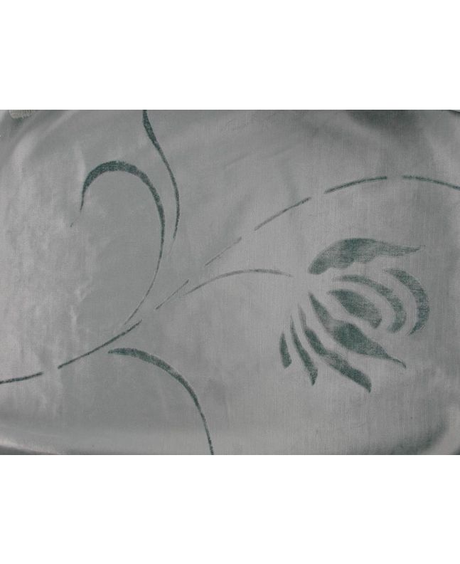Floral Drift Modal Pile Velvet, 430 gsm, Duckegg