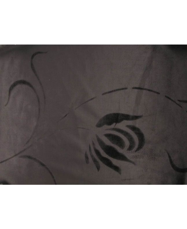 Floral Drift Modal Pile Velvet, 430 gsm, Mink