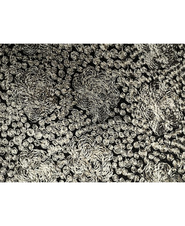 Floral Embroidered Tulle, Gold