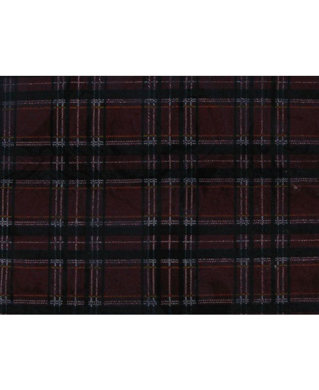 Floral Flock Tartan Polyviscose, Red